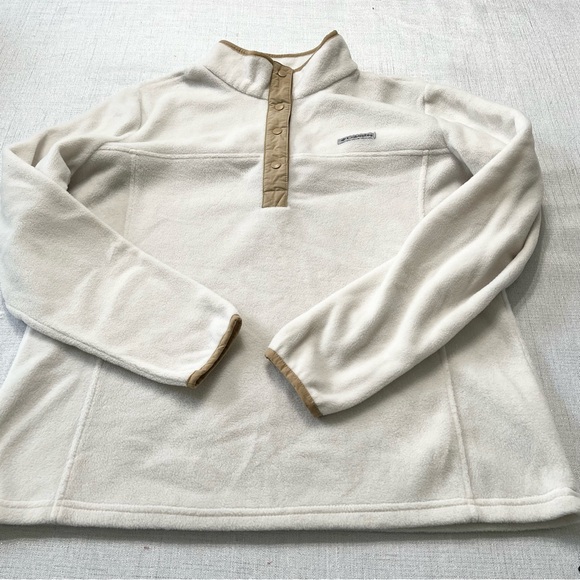 COLUMBIA Size XL Chalk White Benton Springs 1/2 Snap Fleece Pullover Outdoor - Picture 10 of 11